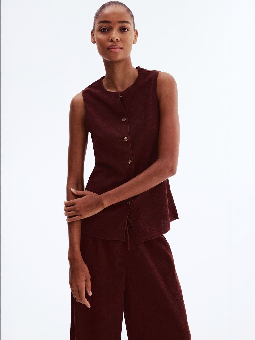 H&M Crinkled Jersey Waistcoat-picture-20