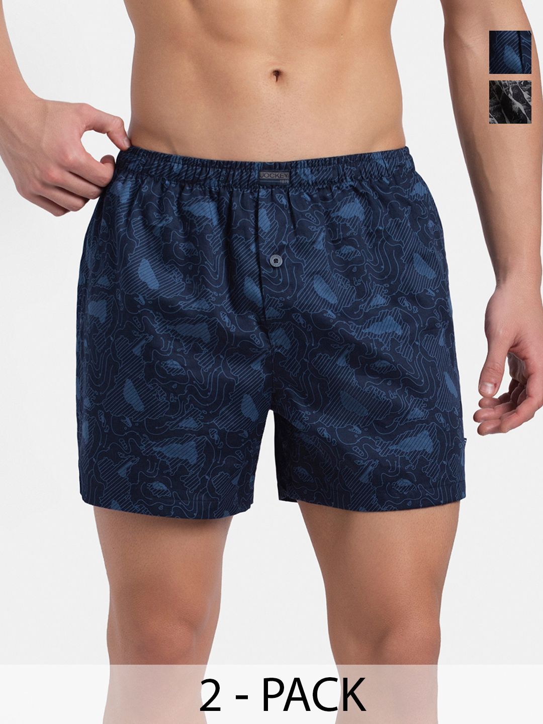 Jockey Pack Of 2 Printed Combed Cotton Boxers-image-24