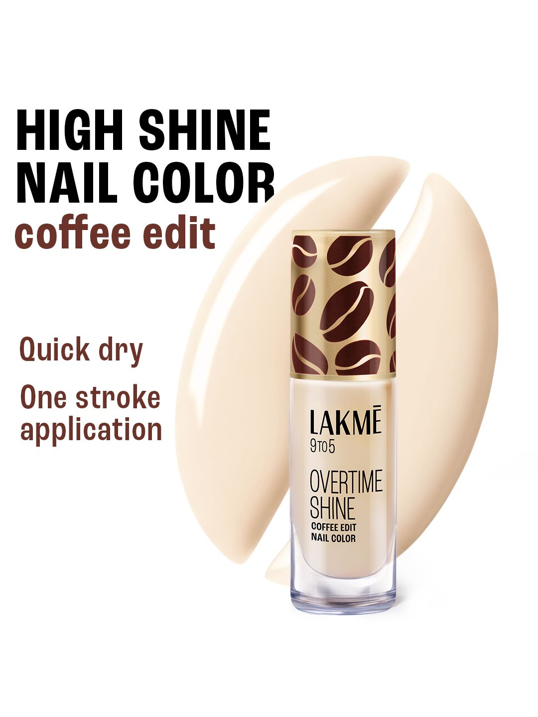 Lakme 9 to 5 Overtime Shine Coffee Edit Nail Polish 6ml - Vanilla Bean Latte 01-image-25