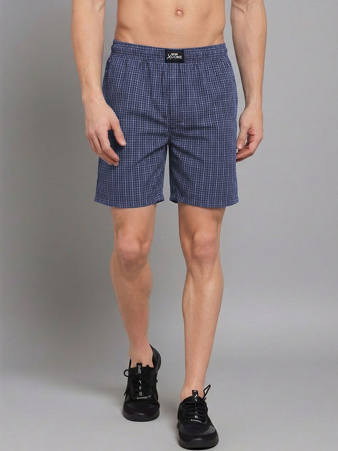 AMUL COMFY Checked Assorted Combed Cotton Mid-Rise Boxers-picture-10