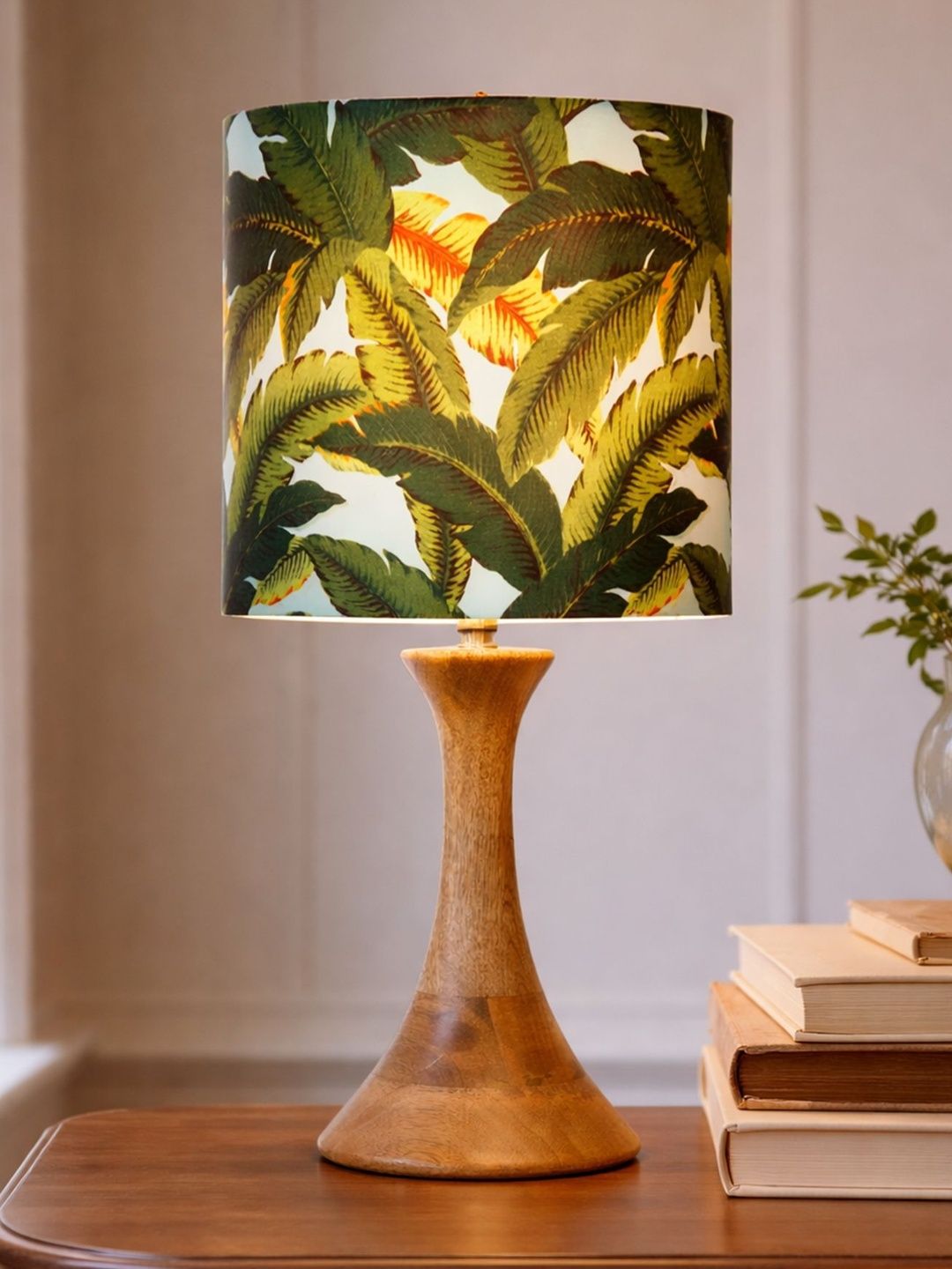 Glowhere Multicoloured Wood Industrial Cylindrical Shaped Table Lamp with Bulb-picture-23