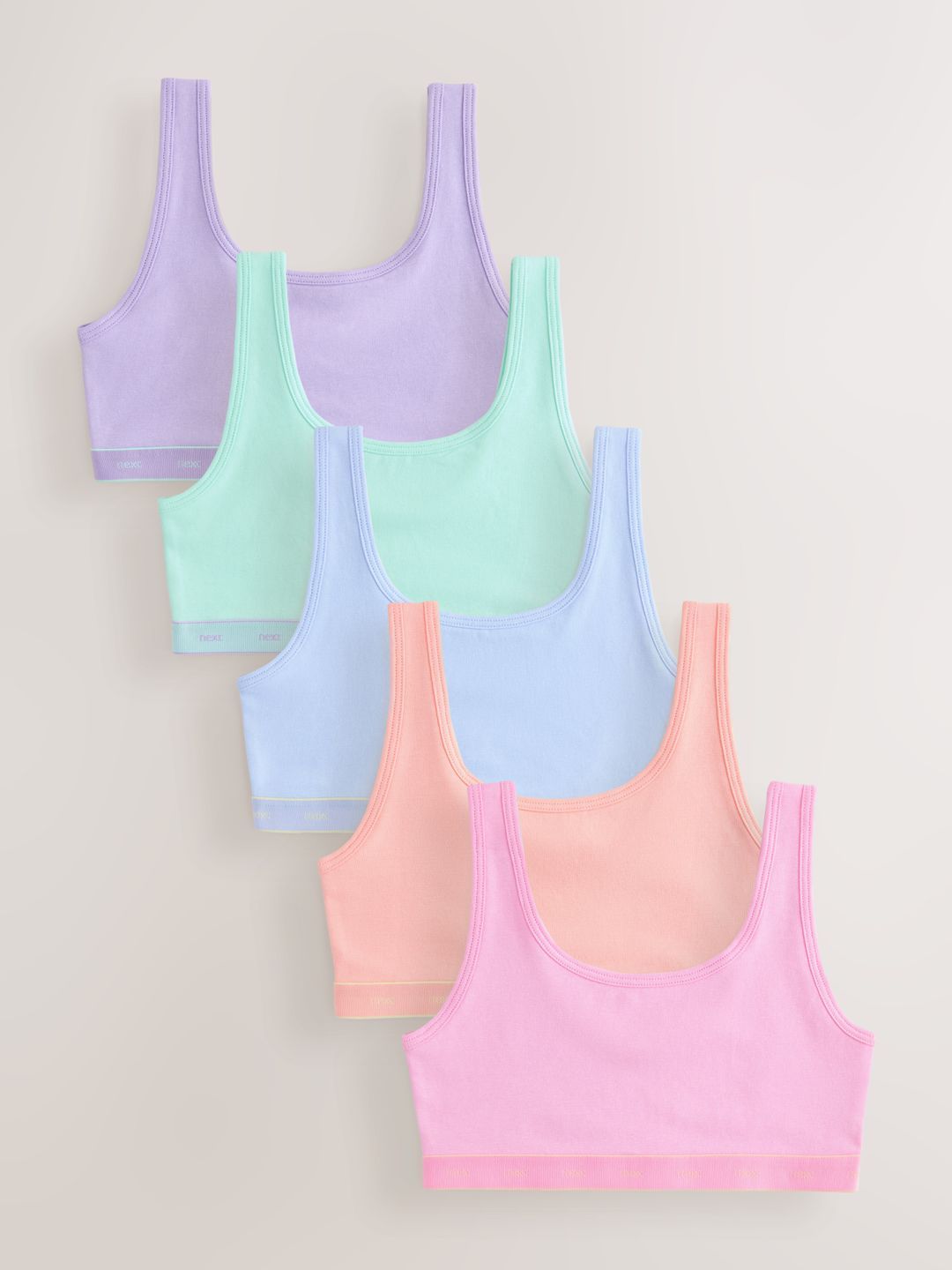 NEXT Pack of 5 Solid Beginners Bra Medium Coverage-picture-51