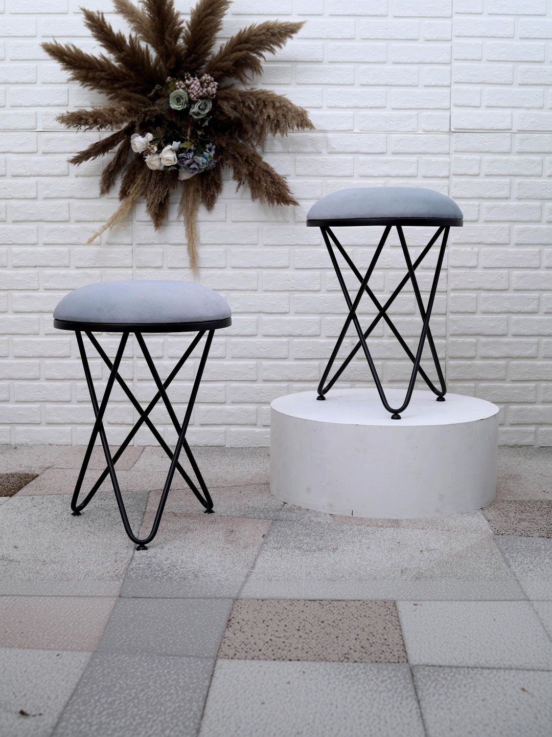 Greetwood Set Of 2 Metal Ottoman-picture-18