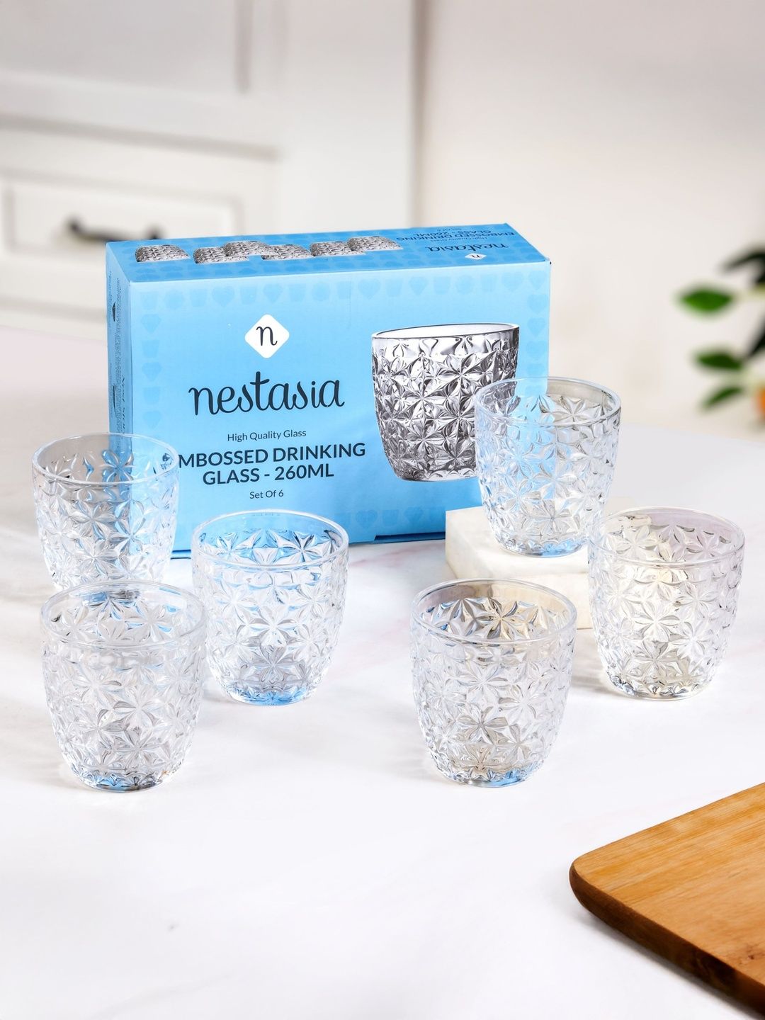 Nestasia Unisex Transparent Glass Water Glass-picture-47