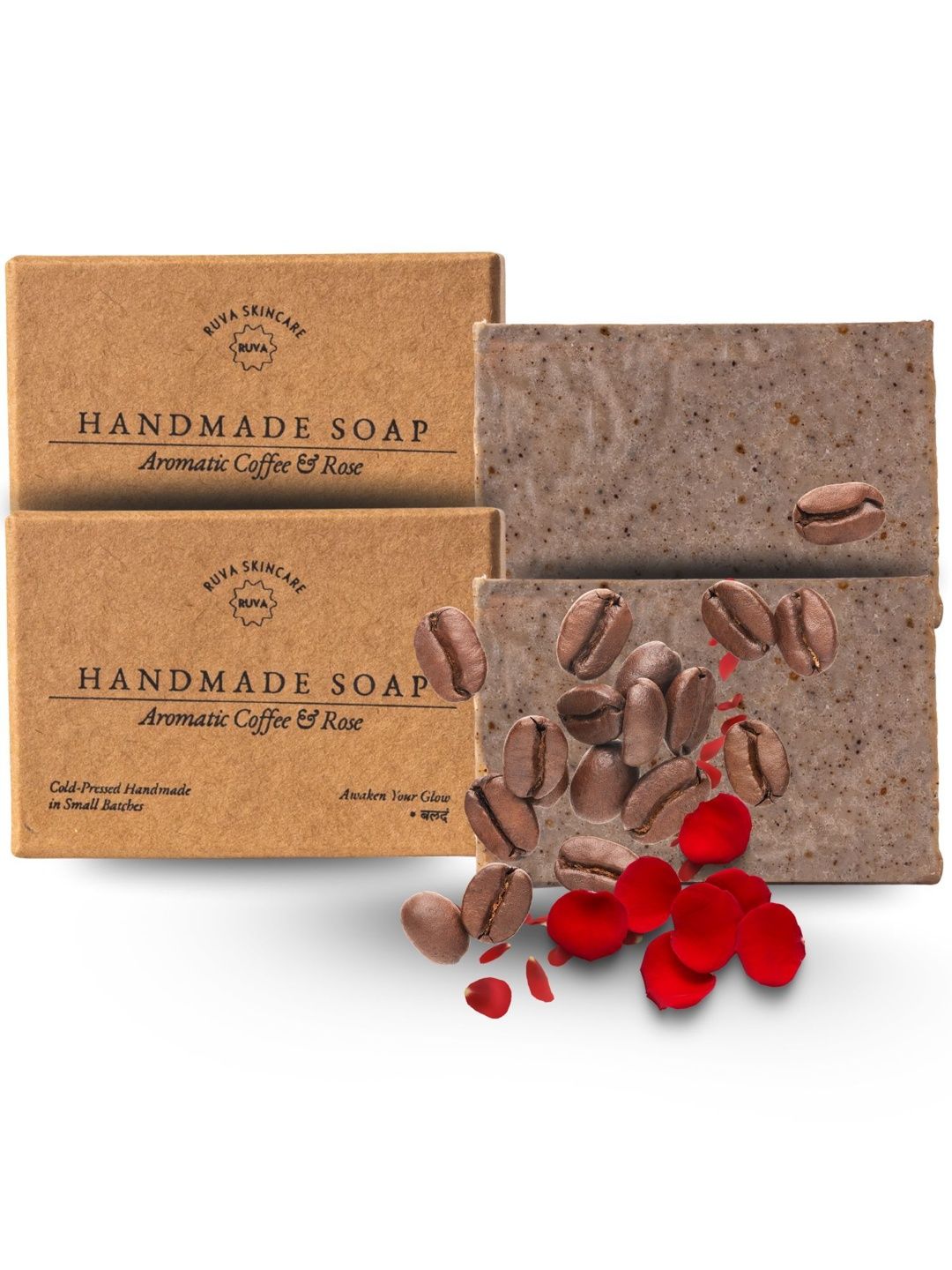 RUVA Set Of 2 Aromatic Coffee & Rose Soap - 100 g Each-picture-12