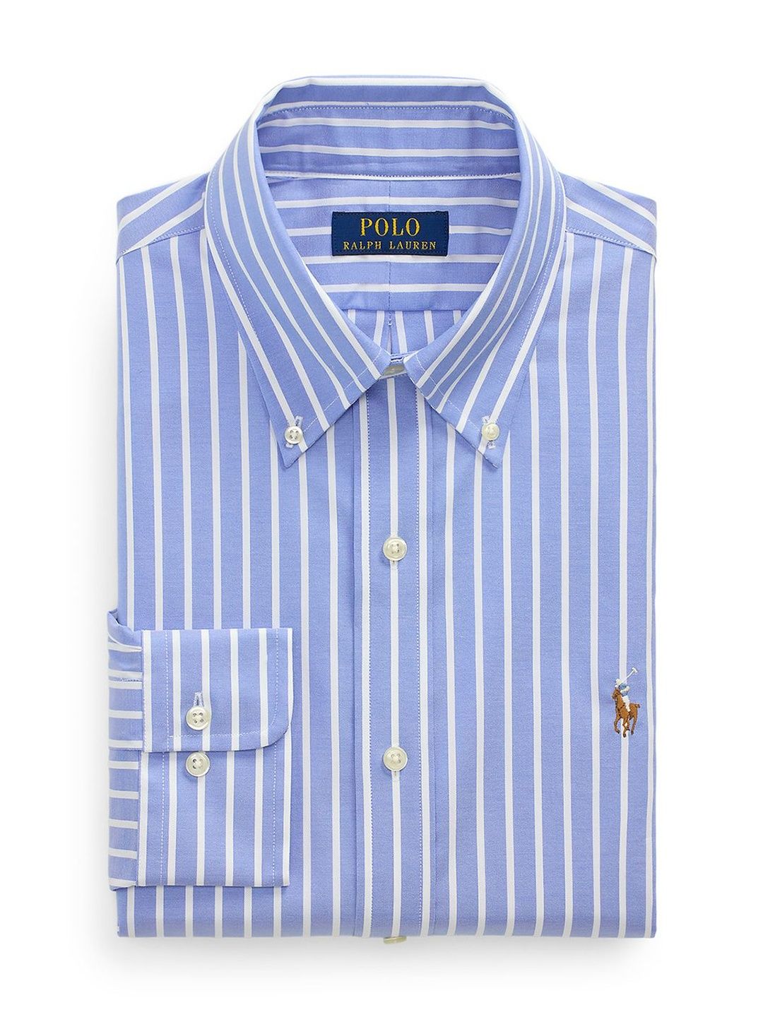 Polo Ralph Lauren Men Multicolour Custom Fit Striped Pinpoint Oxford Shirts-image-3
