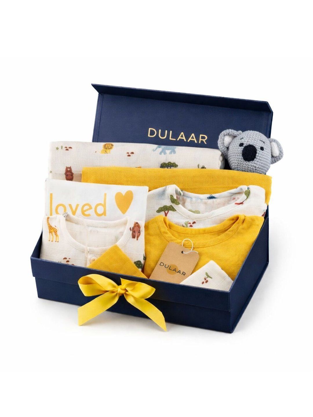DULAAR Infants Pack Of 8 Printed Organic Cotton Baby Apparel Gift Set-picture-12