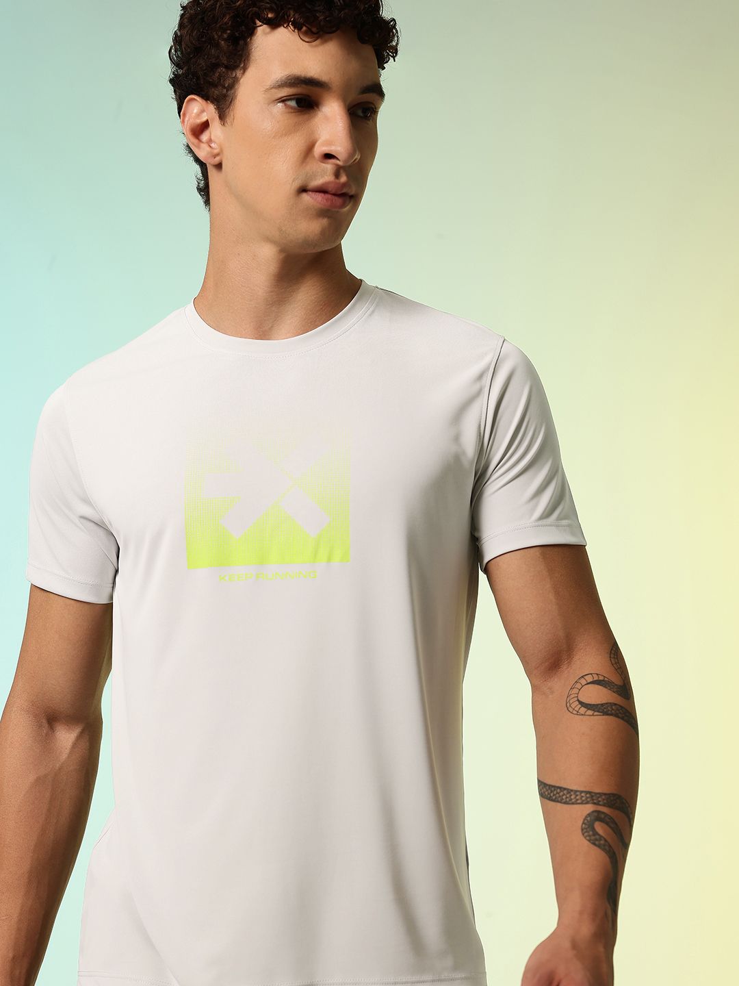 HRX by Hrithik Roshan Brand Logo Printed Rapid-Dry Running T-shirt-picture-42