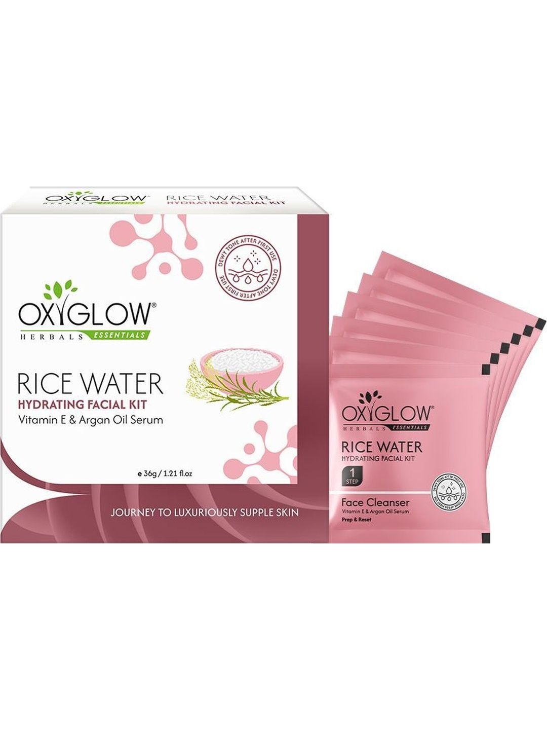 OxyGlow Herbals Rice Water Hydrating Facial Kit - 36 g-image-36