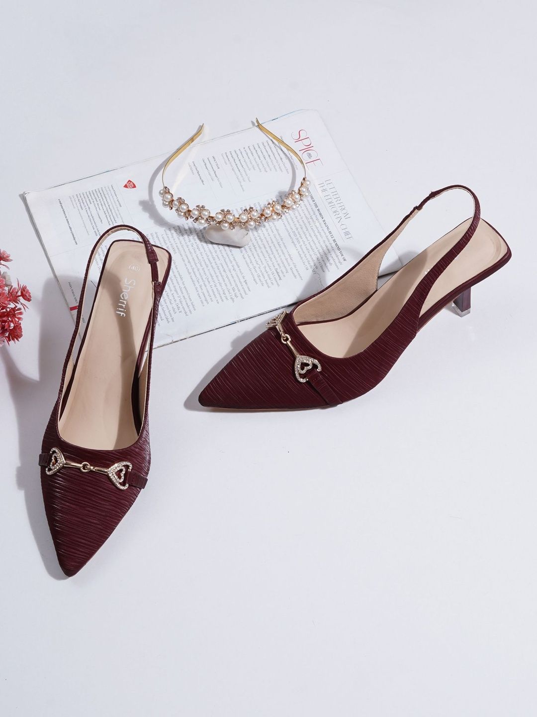 Sherrif Shoes Embellished PU Stiletto Pumps-picture-14