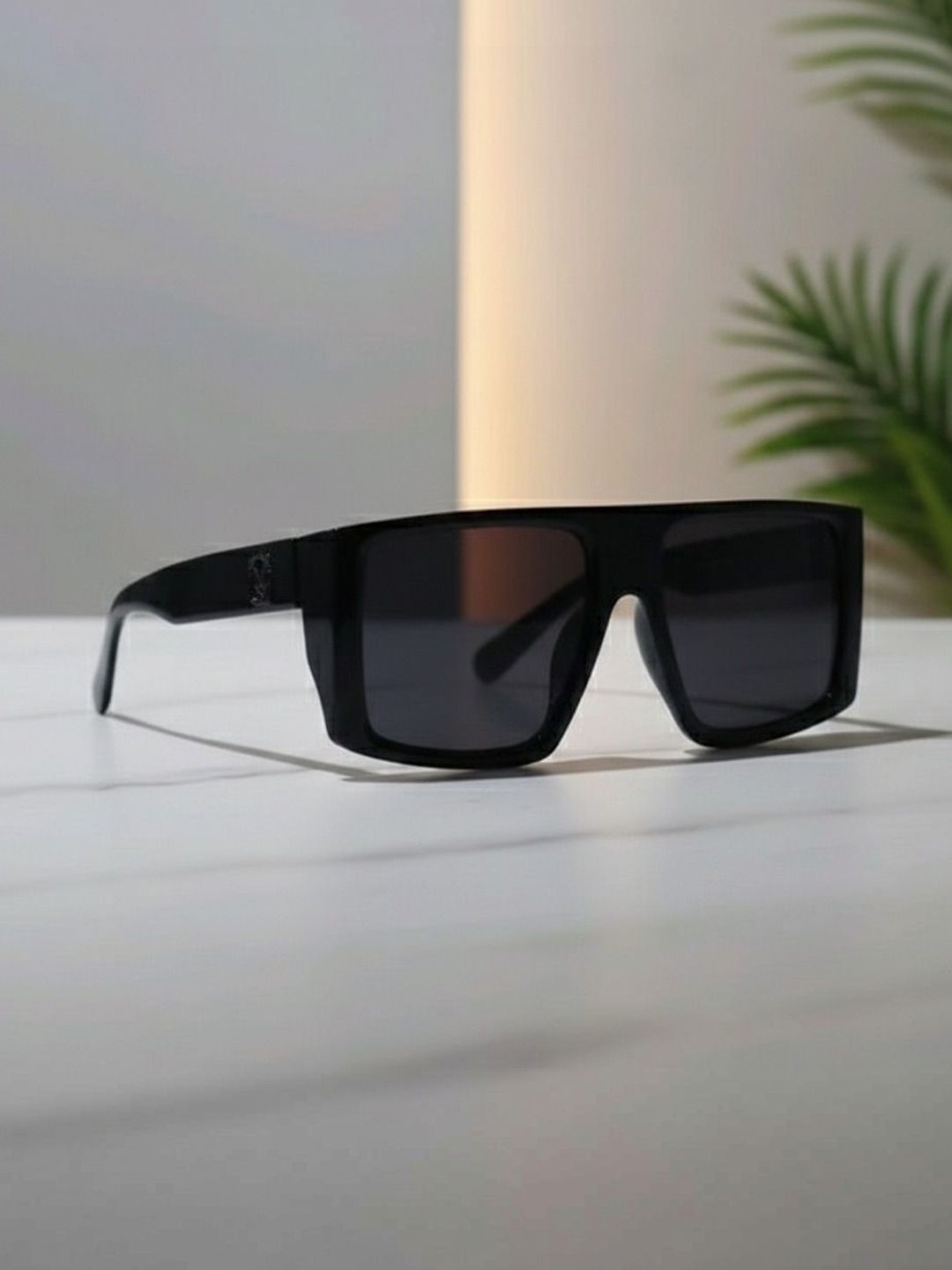 Elligator Men Black Rectangle Sunglasses with-picture-14