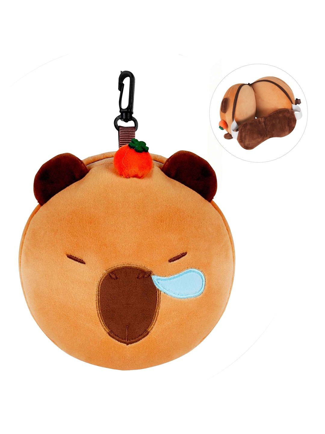 VEA Brown Polyester Breathable Travel Pillow-image-7