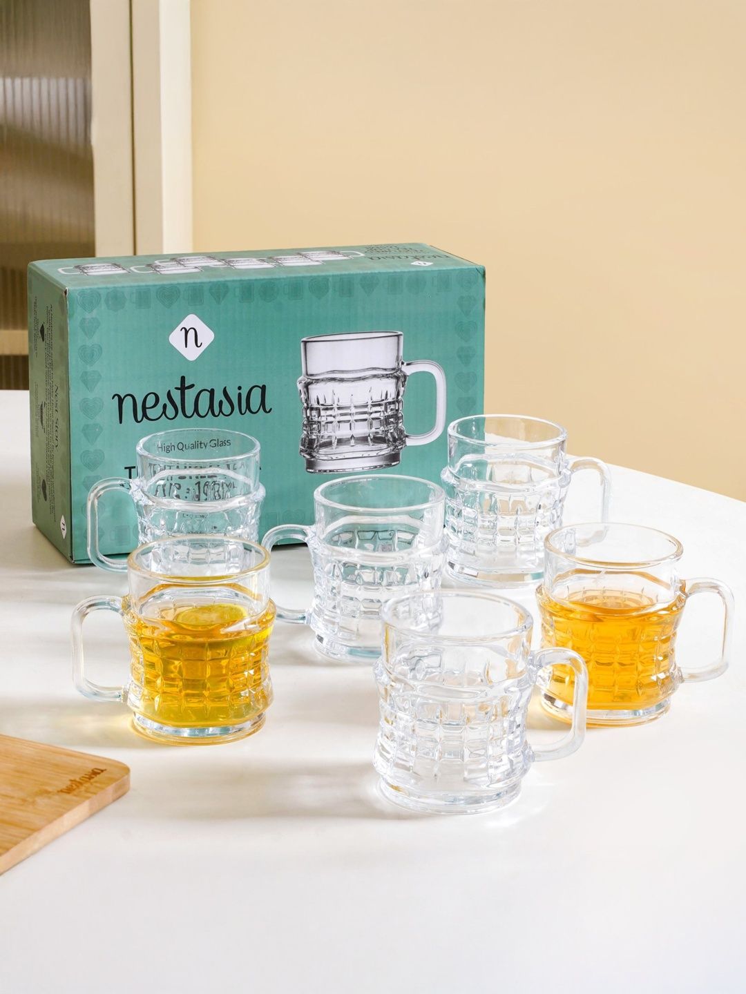 Nestasia Transparent Solid Glass Transparent Cups Set of Cups and Mugs-picture-18
