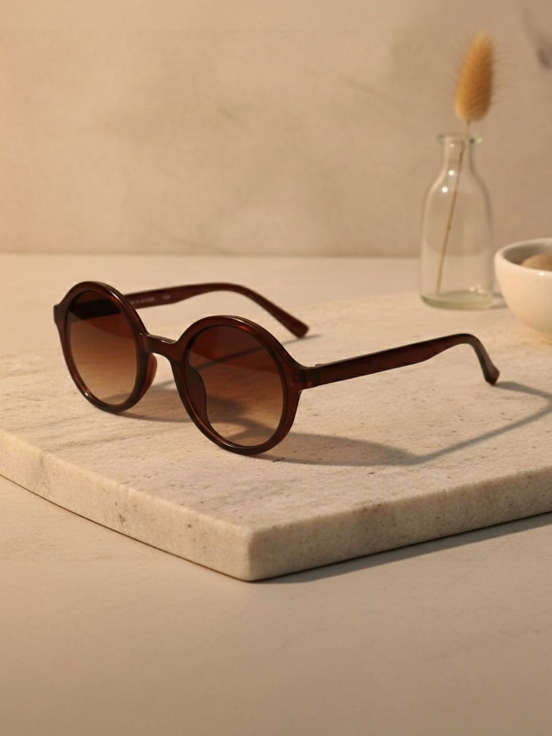 Elligator Men Black Round Sunglasses with-picture-52