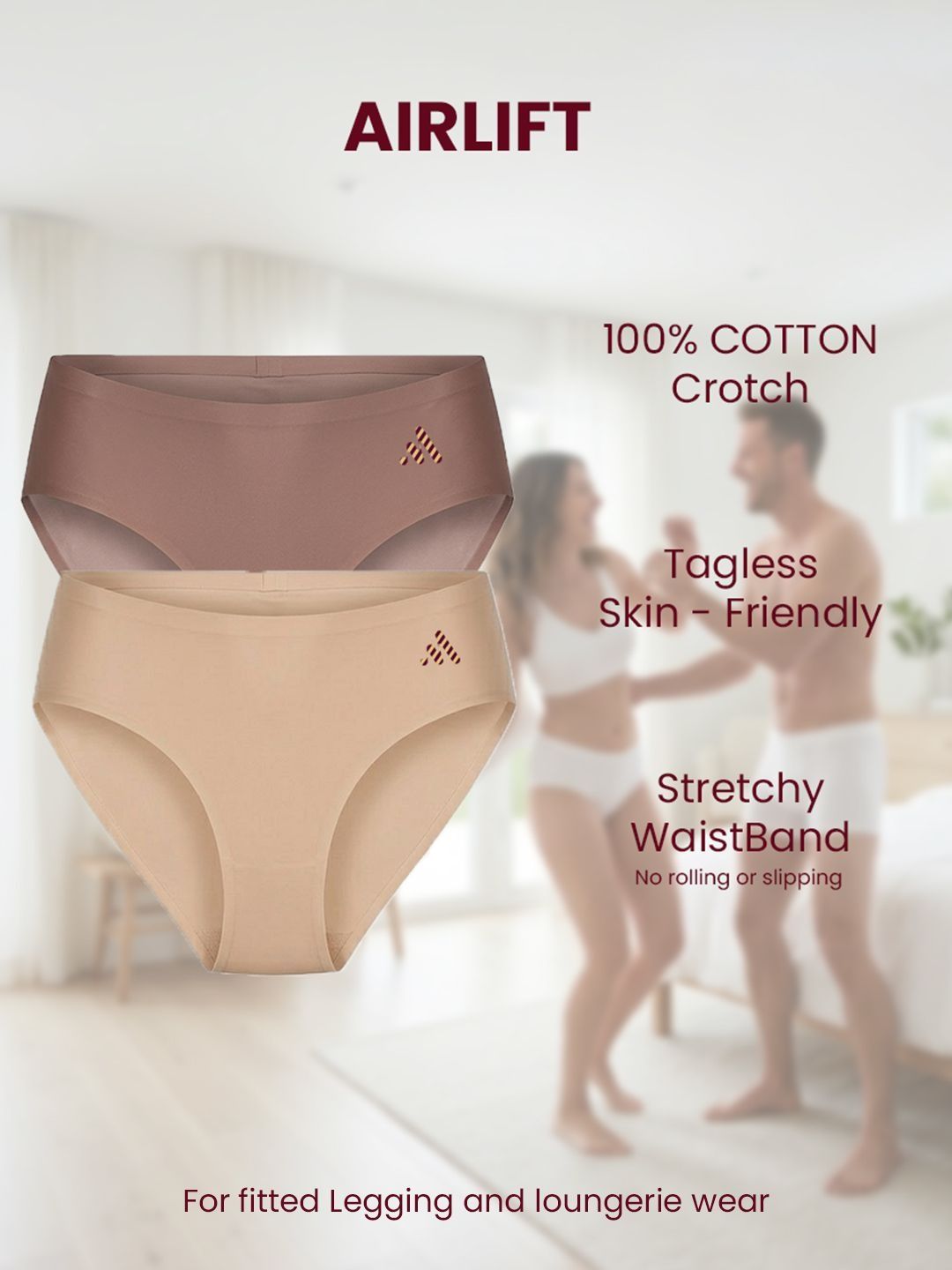 MAROON Pack Of 2 Low-Rise Seamless Assorted Briefs-image-19