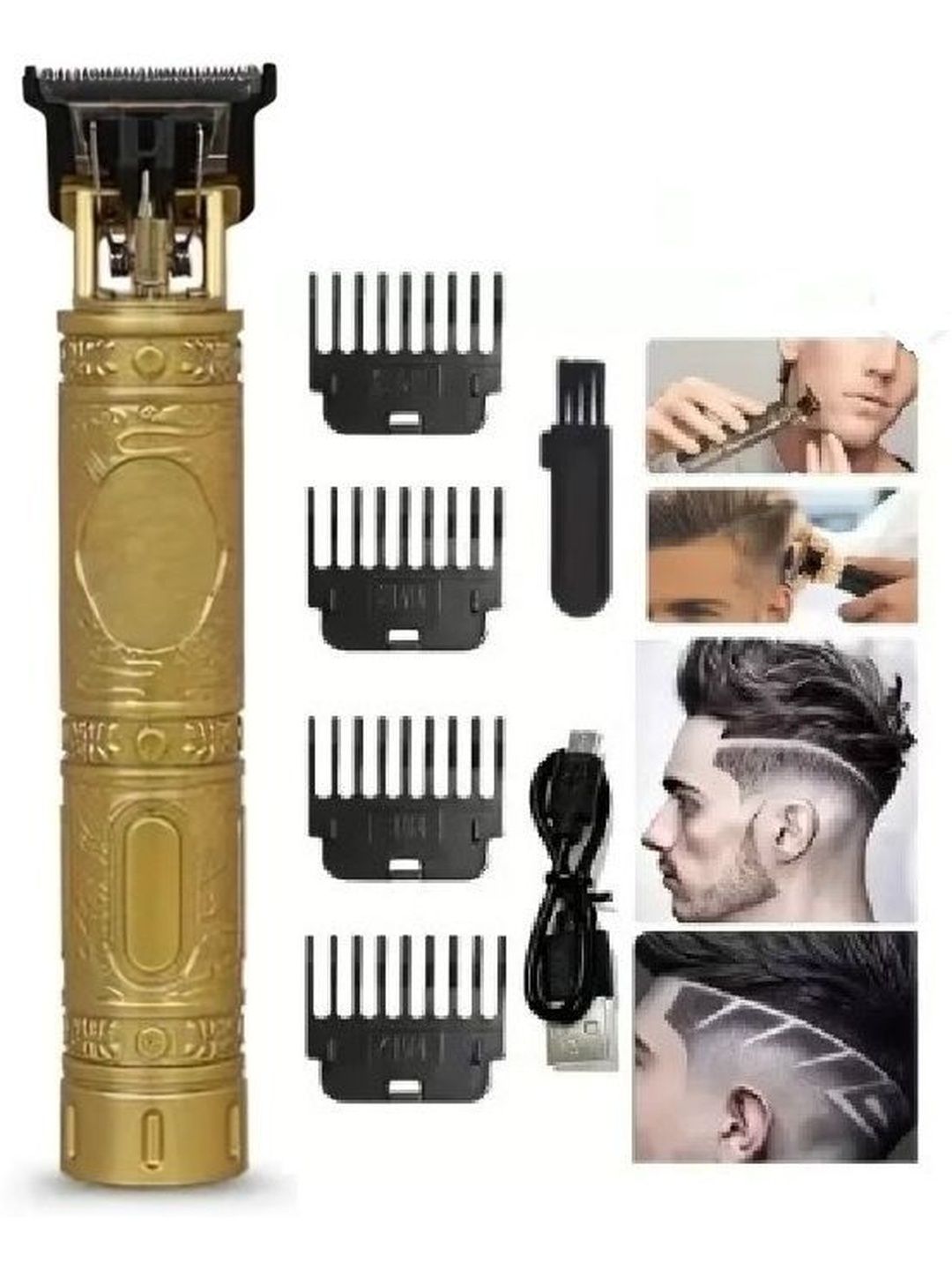 SUN KISSED BEAUTY Men Gold-Toned & Black Flip Steel Trimmer-picture-35