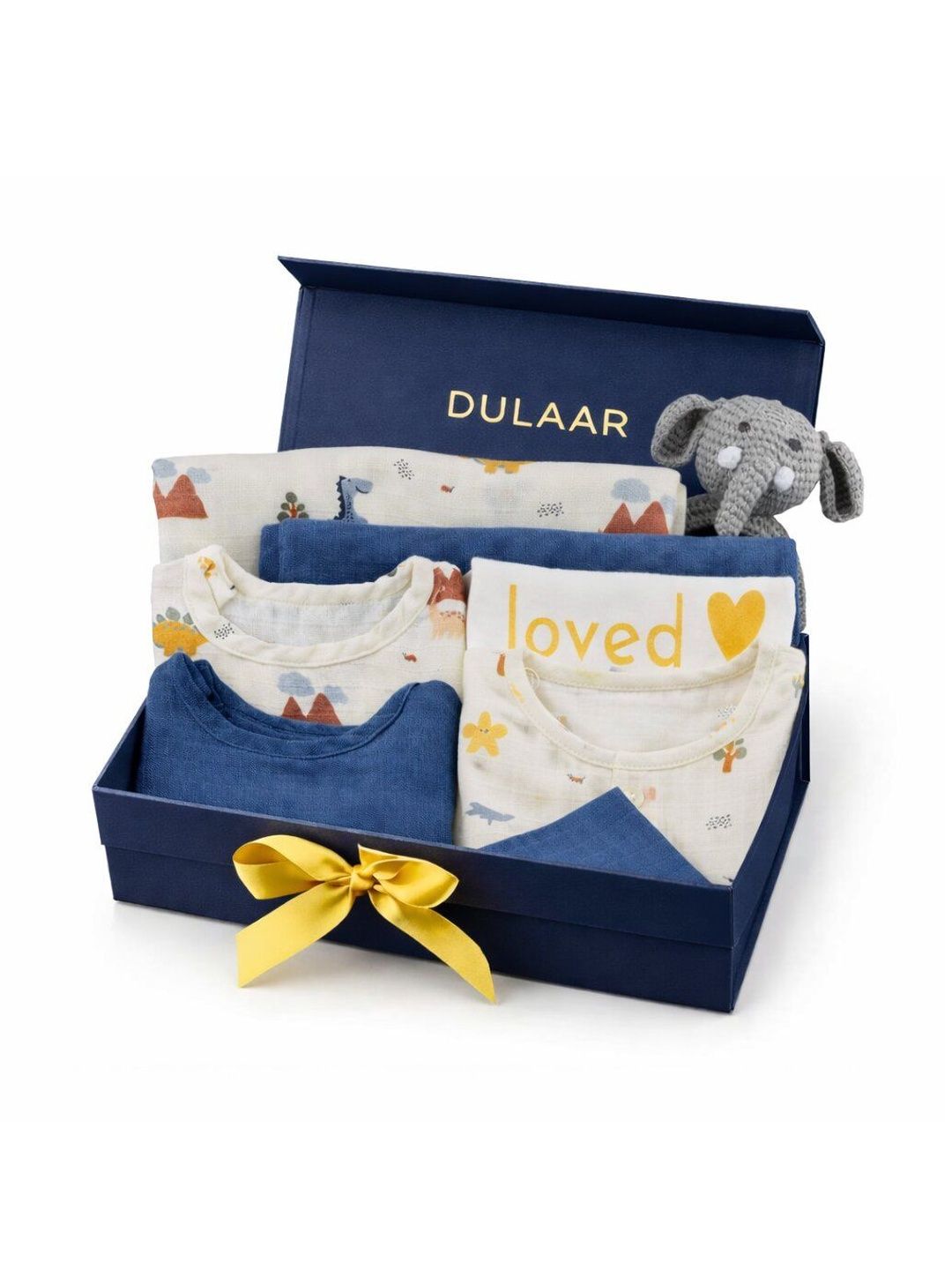 DULAAR Infants Pack Of 8 Printed Organic Cotton Baby Apparel Gift Set-picture-17
