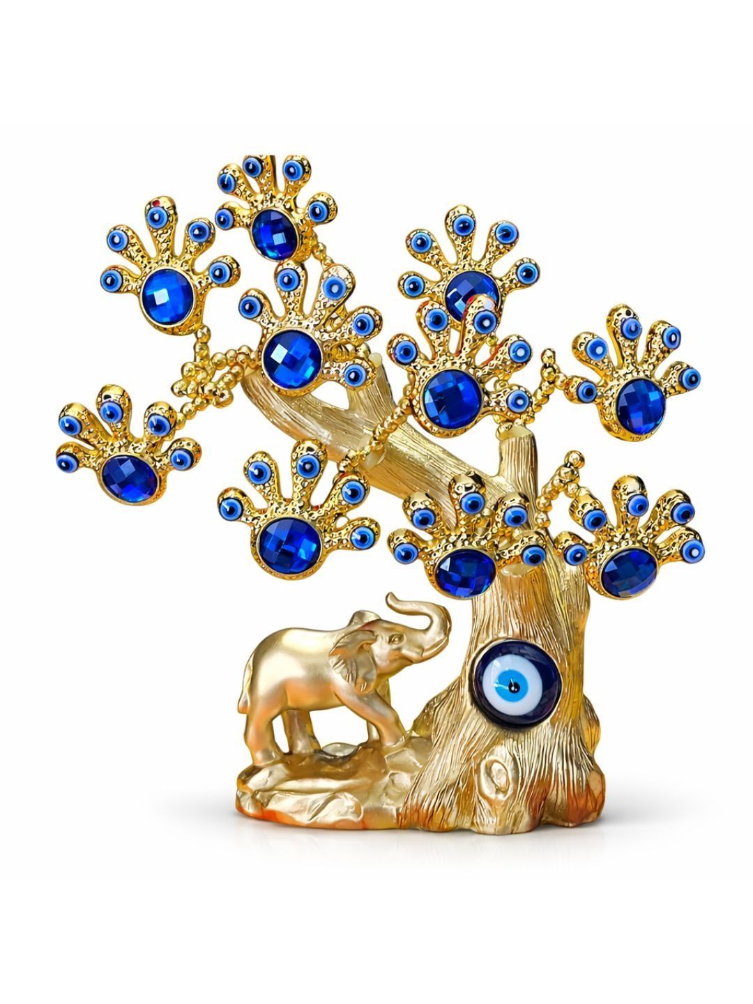BLUE BEADS Gold-Toned Fengshui Figurine Showpiece-picture-46