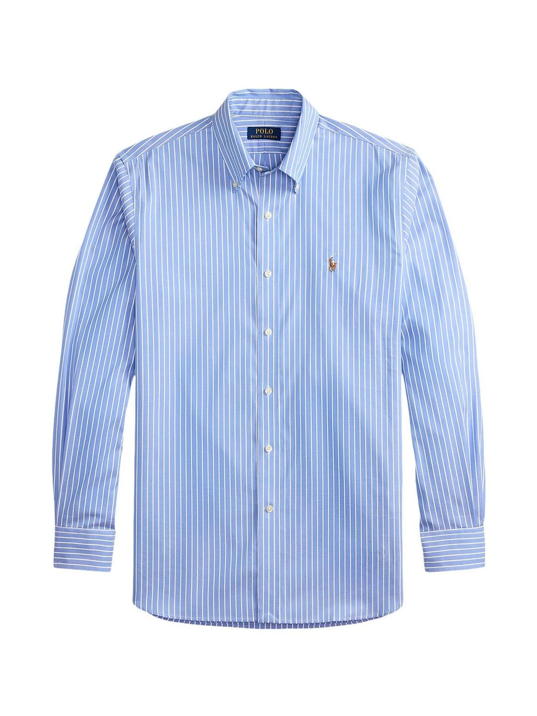 Polo Ralph Lauren Men Blue Custom Fit Striped Pinpoint Oxford Shirts-picture-17