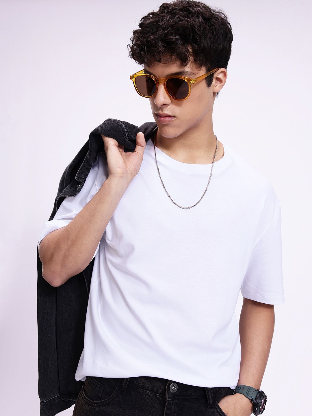 Kook N Keech Drop-Shoulder Sleeves Oversized Pure Cotton T-shirt-picture-5