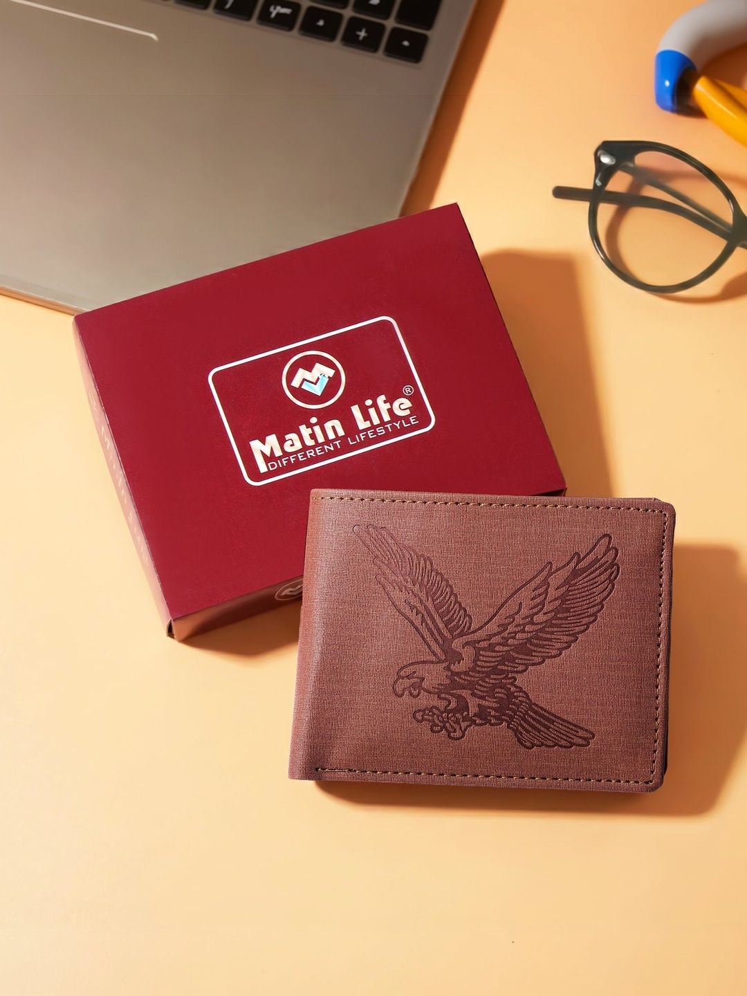 MATIN LIFE Men Animal Printed PU Two Fold Wallet-image-29
