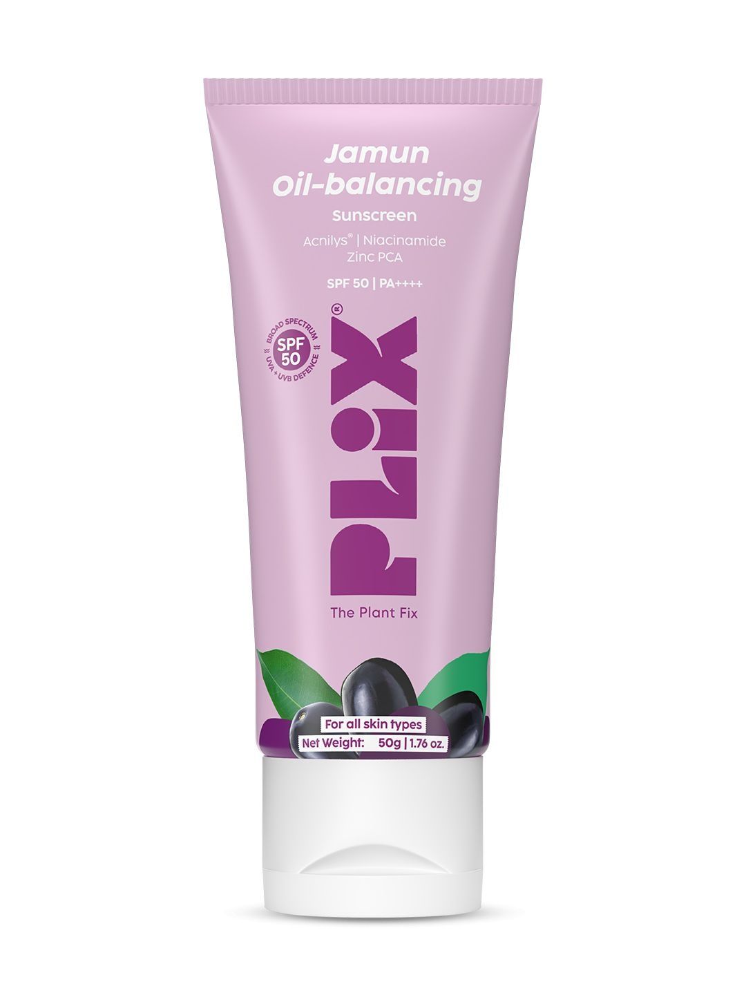 PLIX THE PLANT FIX Jamun Oil Balancing Sunscreen SPF 50 PA++++ - 50 ml-image-17