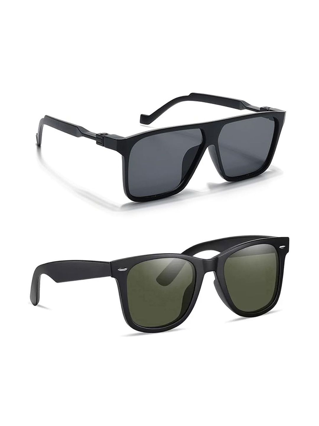 Elligator Men Black Rectangle Sunglasses with-picture-17