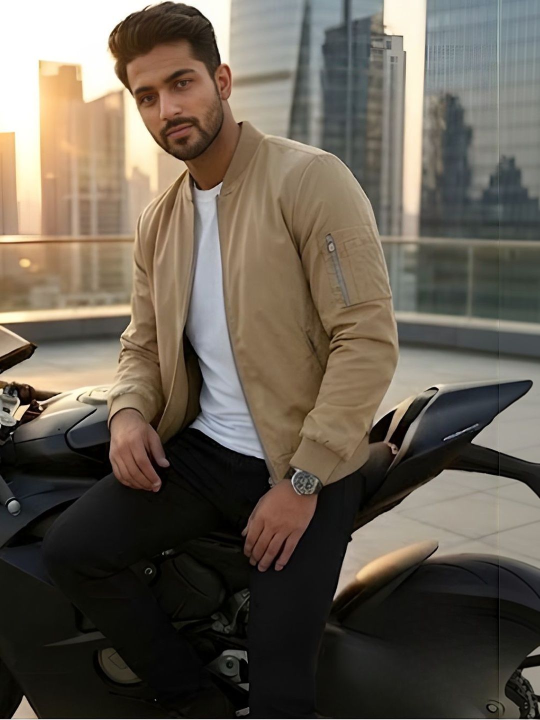 CARABA Men Lightweight Biker Jacket-picture-39