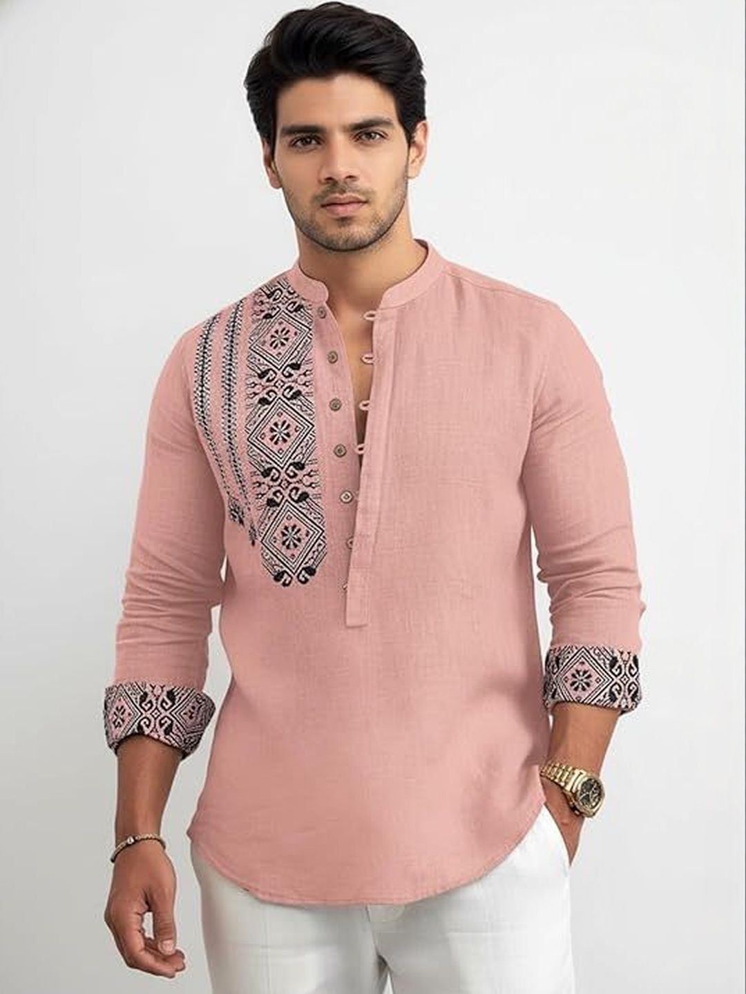 Deelmo Men Geometric Printed Kurta-picture-58
