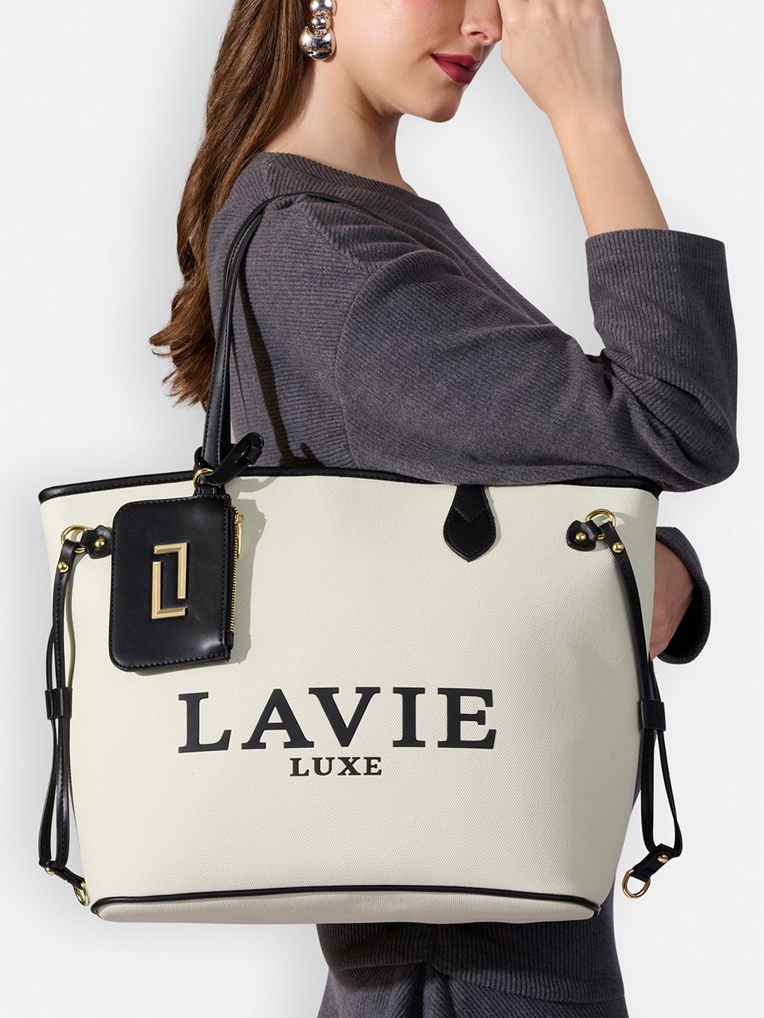 LAVIE LUXE Printed Up to 12 inch Structured Tote Bag-picture-52