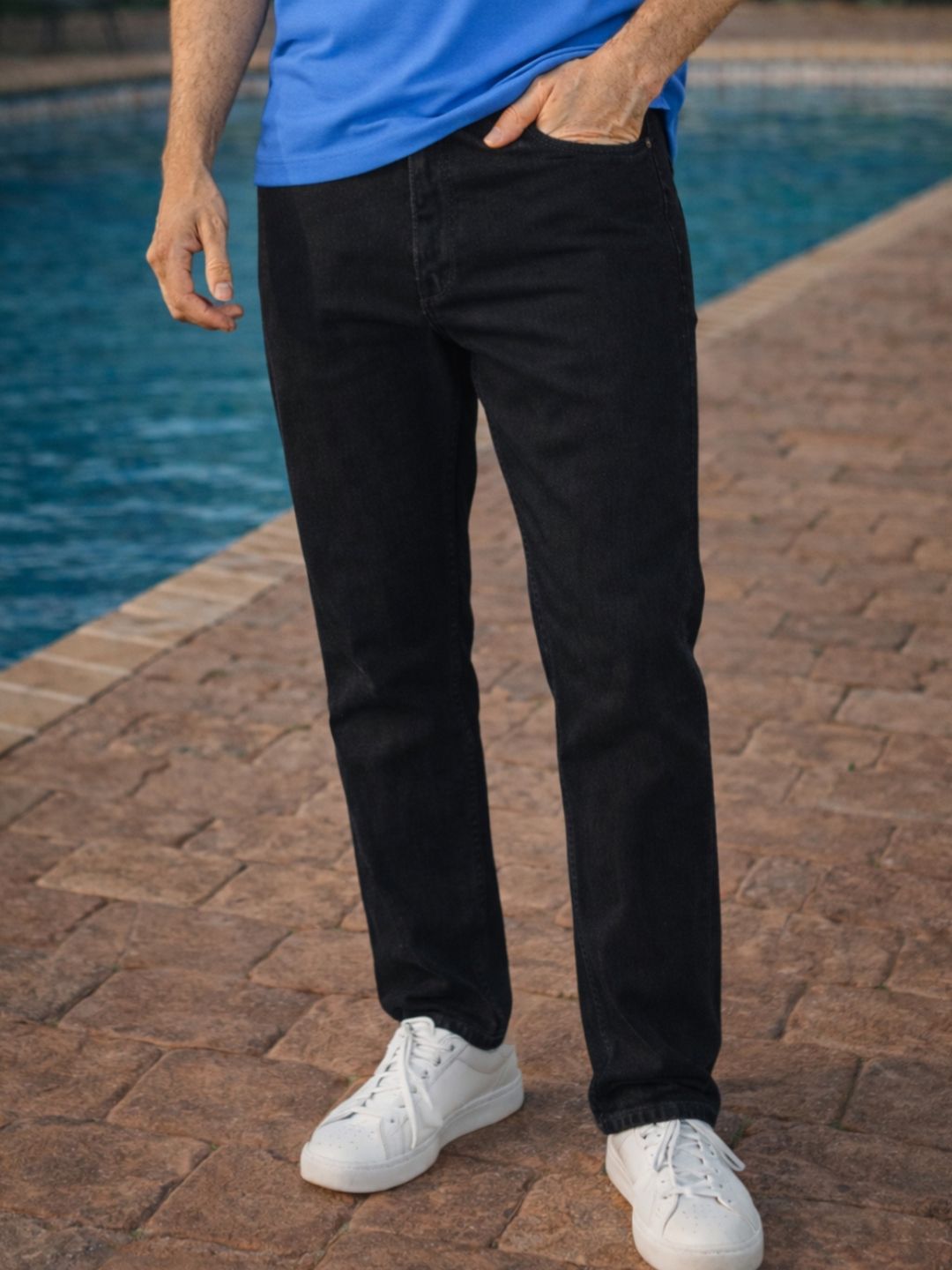 Louis Philippe Jeans Louis Philippe Men Slim Fit Stretch Fabric for Comfort Authentic Twill and Durable Jeans