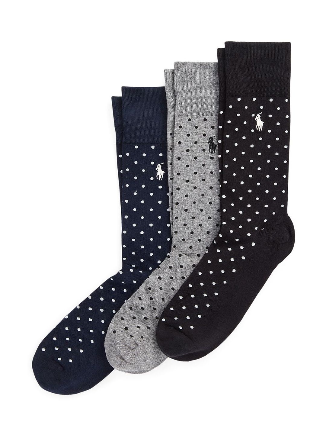 Polo Ralph Lauren Men Pack of 3 Cotton Patterned Socks-picture-39