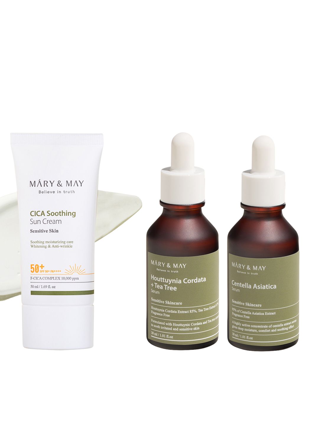 MARY&MAY Set of Houttuynia Cordata & Centella Asiatica Serum with CICA Soothing Sun Cream-image-20