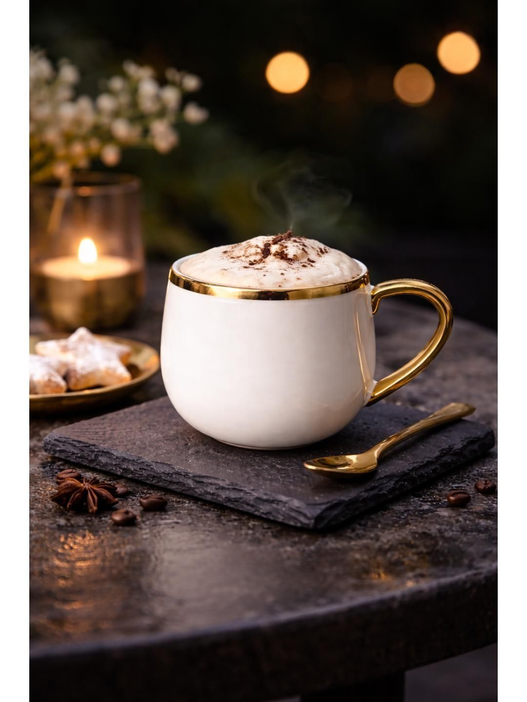 RUHANI HOMES White Solid Porcelain Glossy Mugs Set of Cups and Mugs-image-46