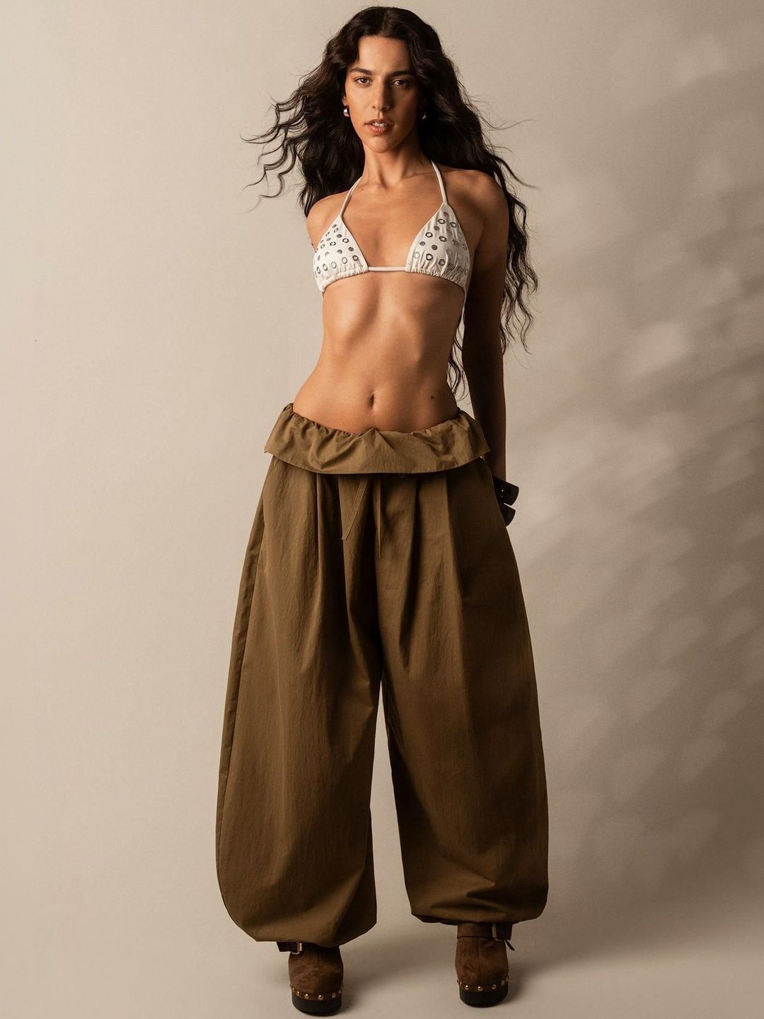 Bershka Sarouel Trousers With Turn-Up Waist-picture-19