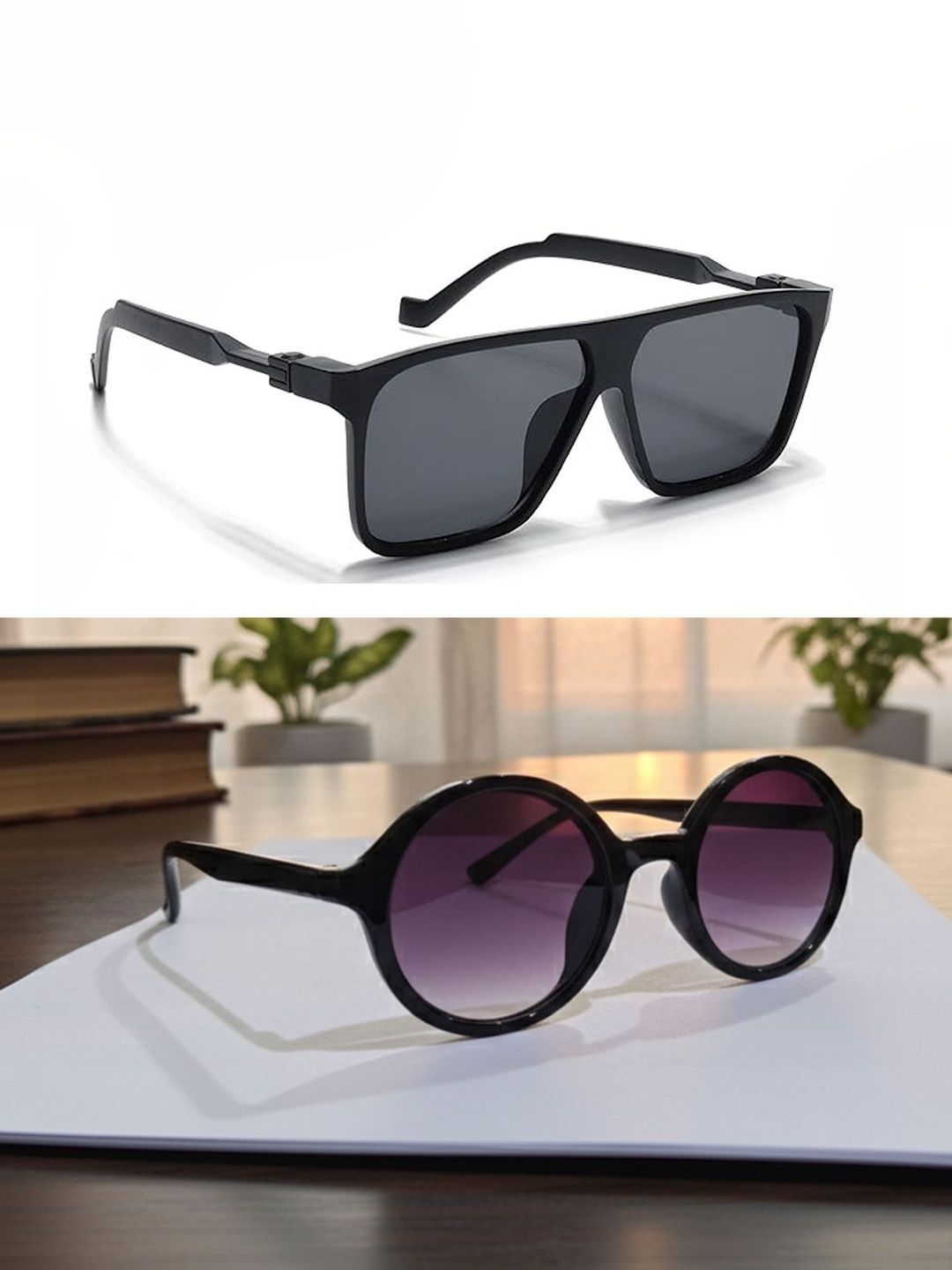 Elligator Men Pack Of 2 Full Rim Rectangle Sunglasses-picture-43