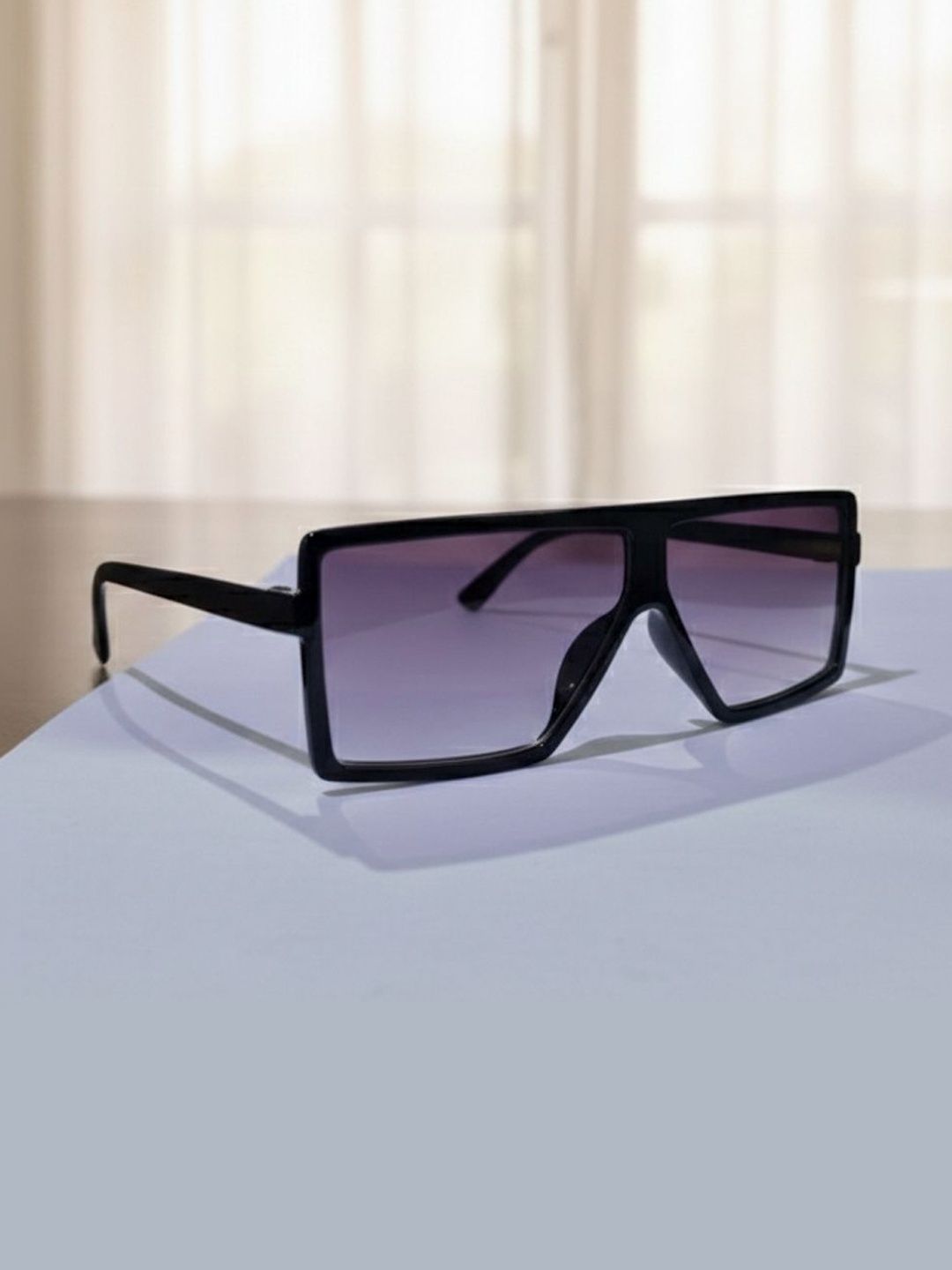 Elligator Men Black Rectangle Sunglasses with-picture-36