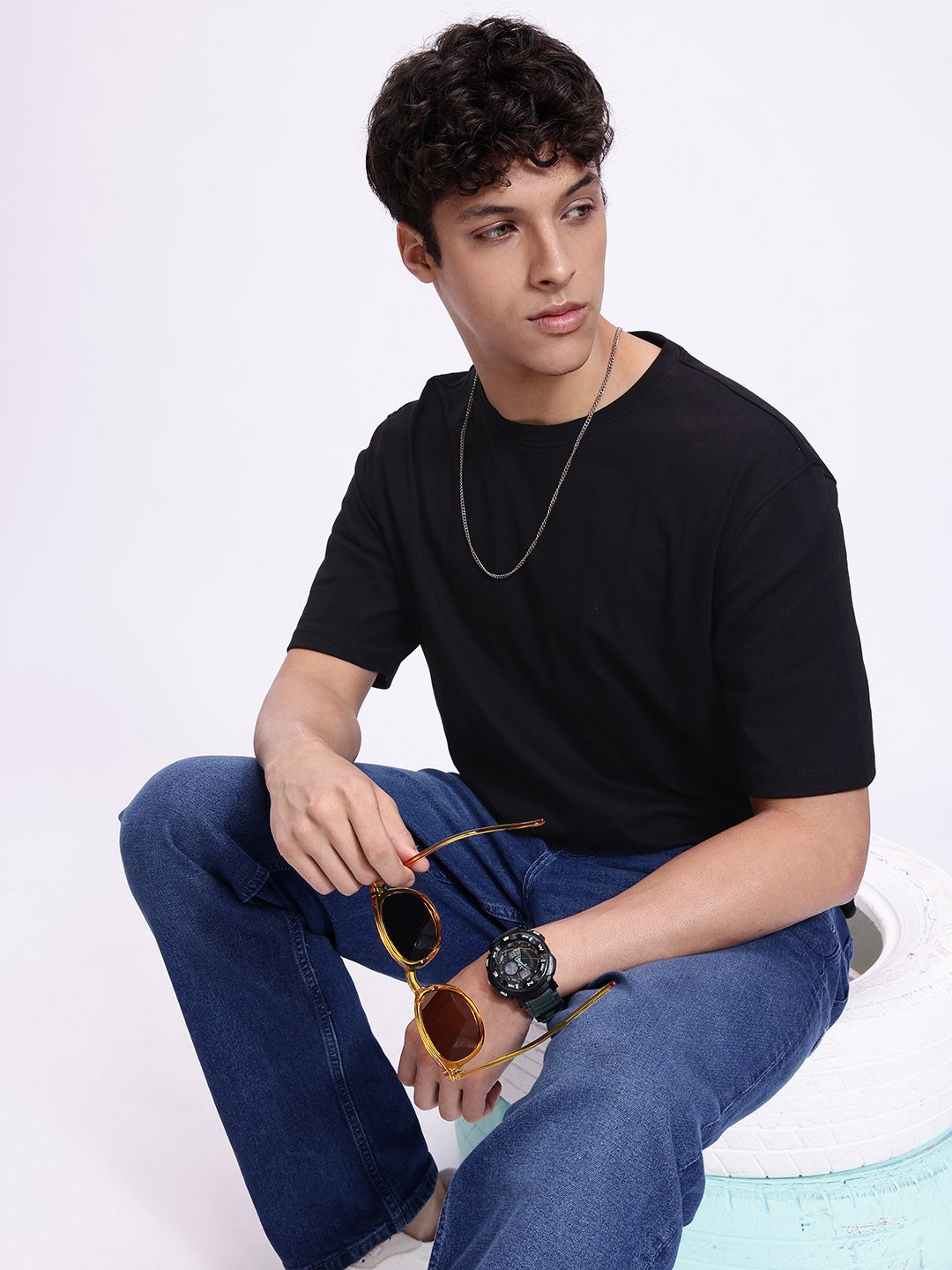 Kook N Keech Drop-Shoulder Sleeves Oversized Pure Cotton T-shirt-picture-31