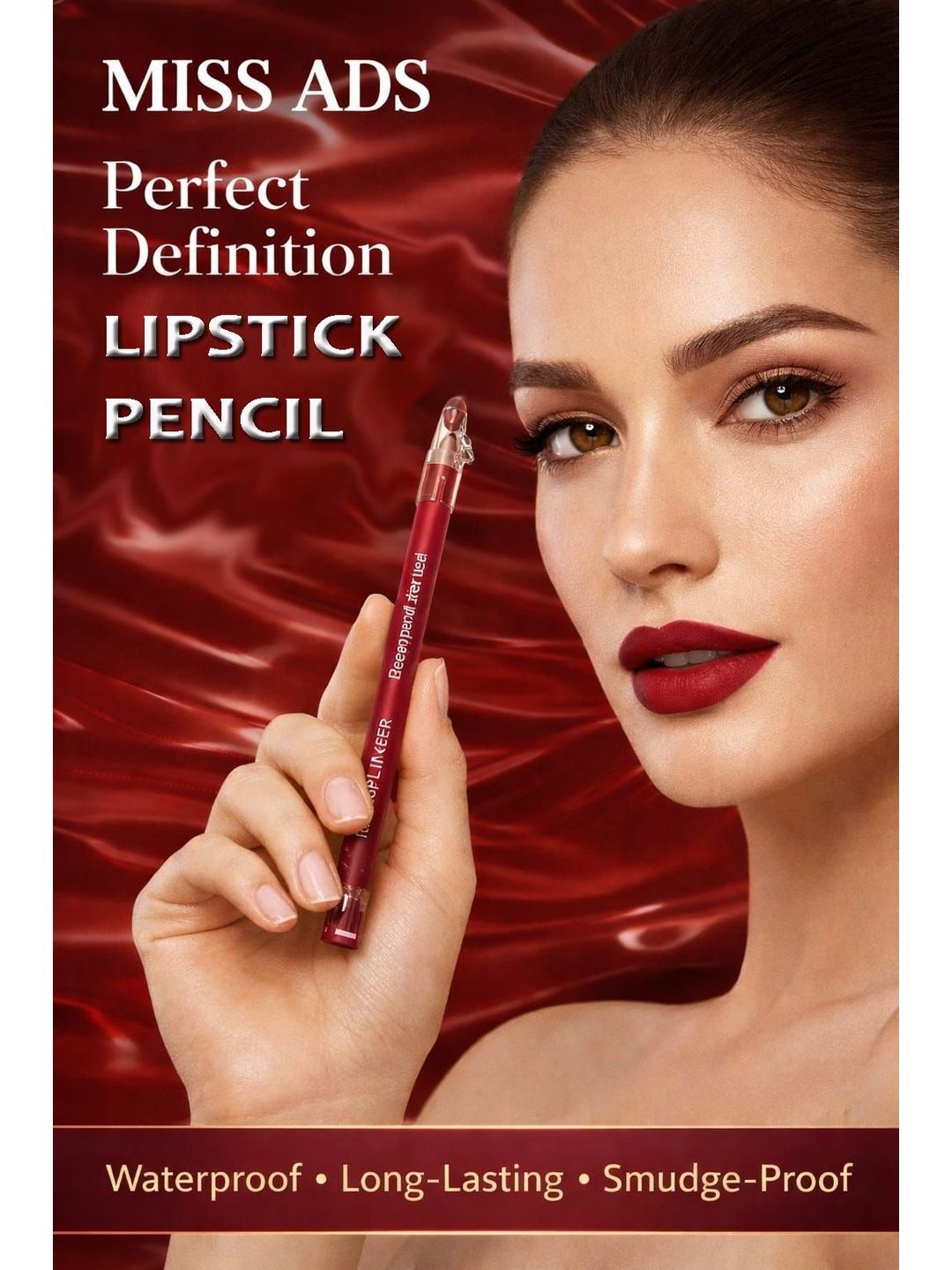 MISS ADS Long Lasting Matte Pencil Lipstick - Maroon-picture-44
