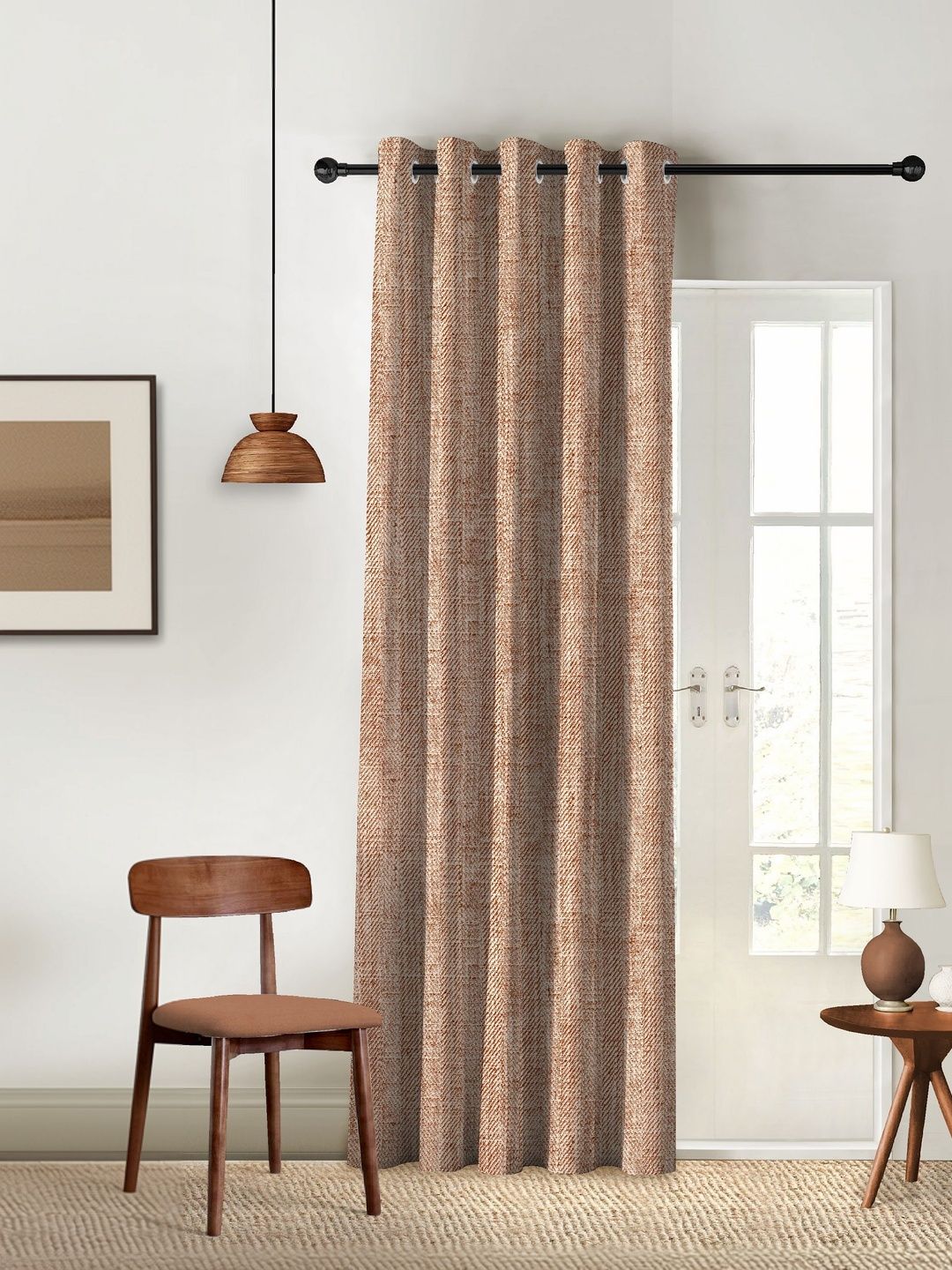 CASABLEU Textura Clay Blackout Curtain 7 Feet-image-2