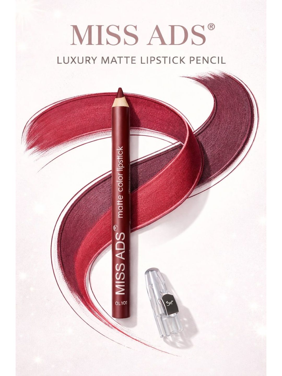 MISS ADS Long Lasting Matte Pencil Lipstick - Maroon-picture-18