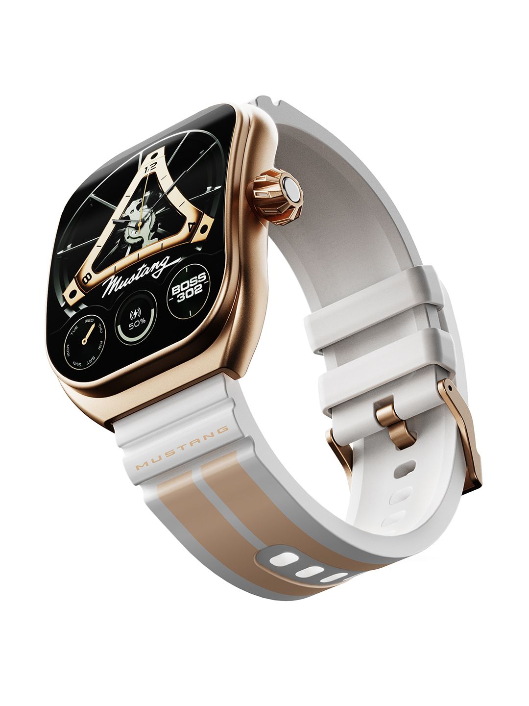 GOBOULT Mustang Muscle 2.01" 3D Display with 600Nits IP68 & Convertible Strap Smart Watch-image-26
