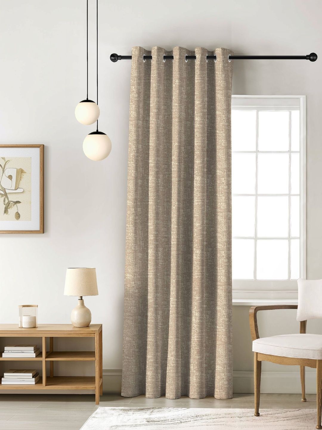 Nefertiti Home Liva L Brown Blackout Curtain 9 Feet-image-8