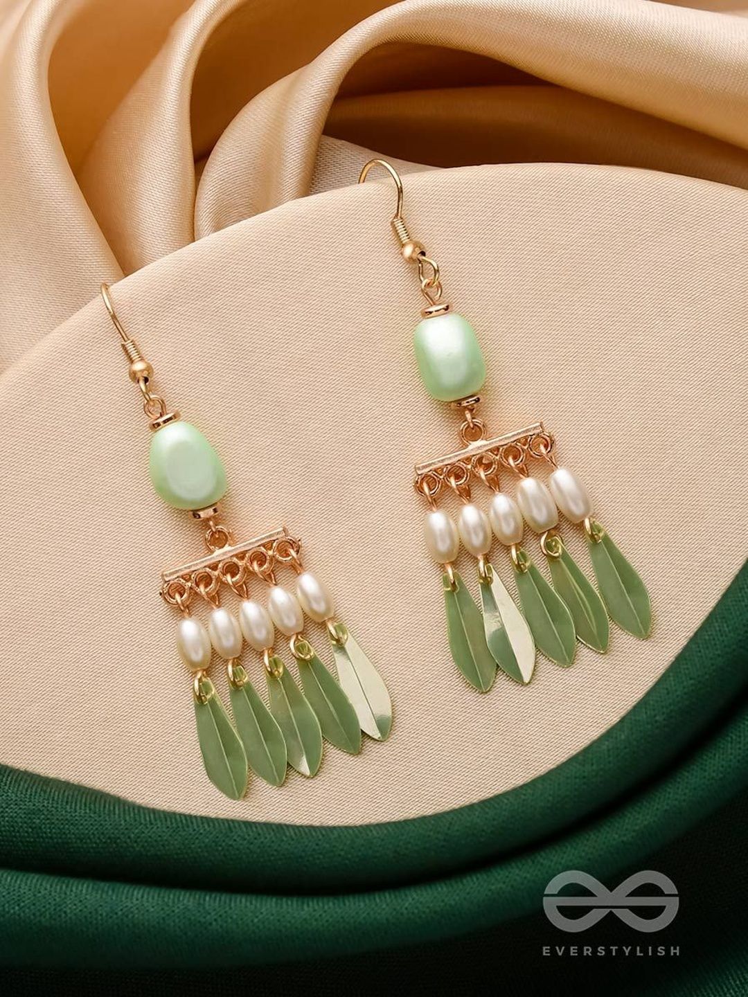 EVERSTYLISH Fancy Fern- Golden Pearl Earrings-picture-22