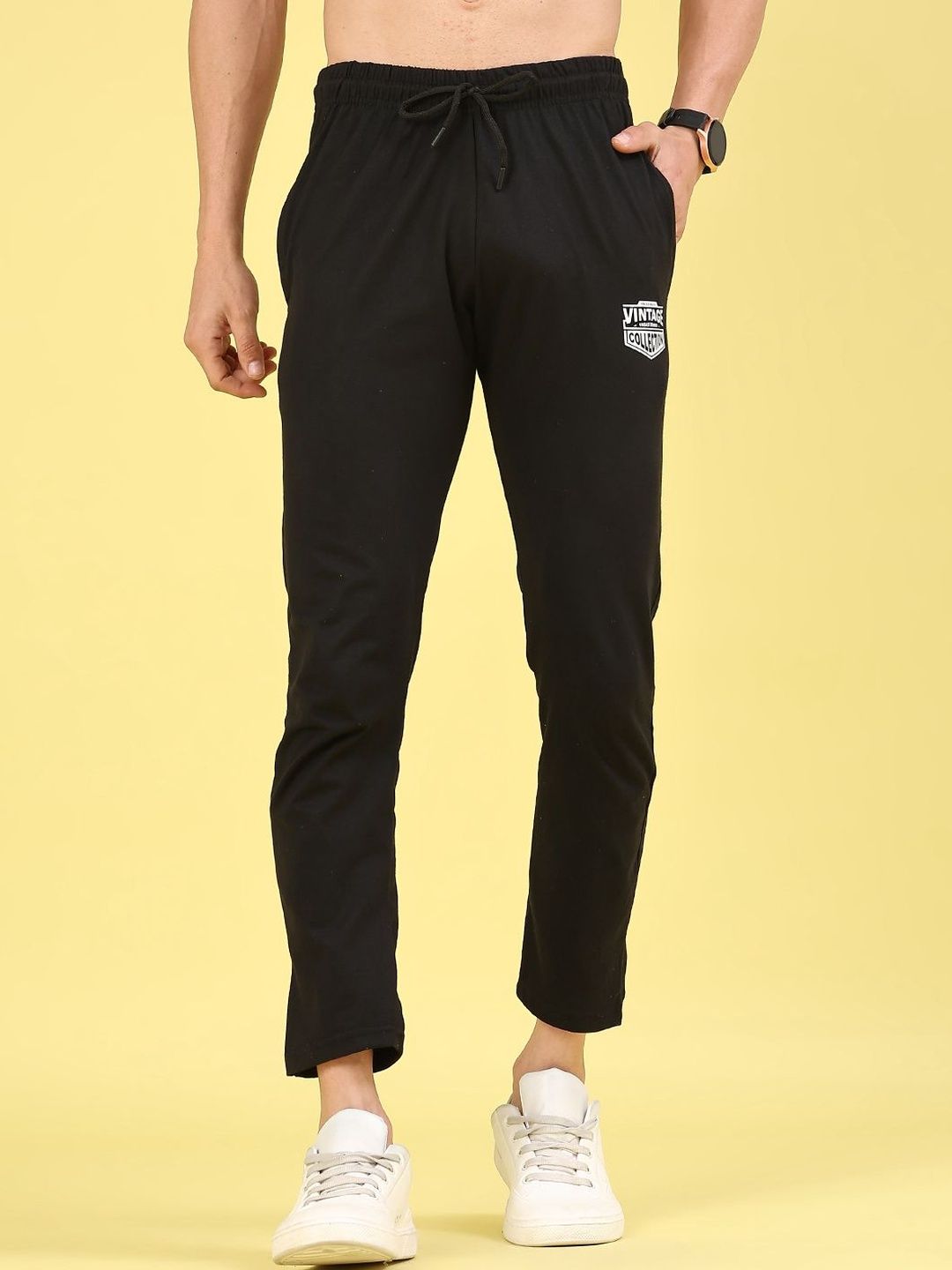 V-Mart Men Solid Poly Cotton Single Jersey Knitted Track Pants-picture-27