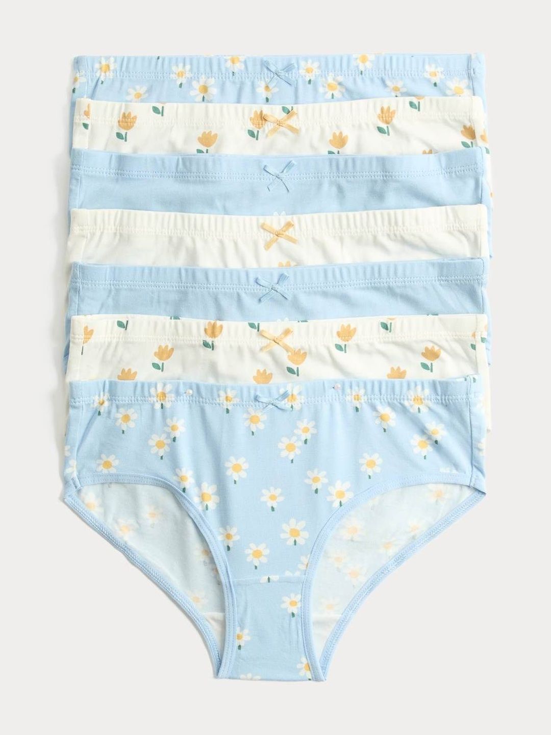 Marks & Spencer Girls Pack of 7 Cotton Blend Boy Shorts-picture-11