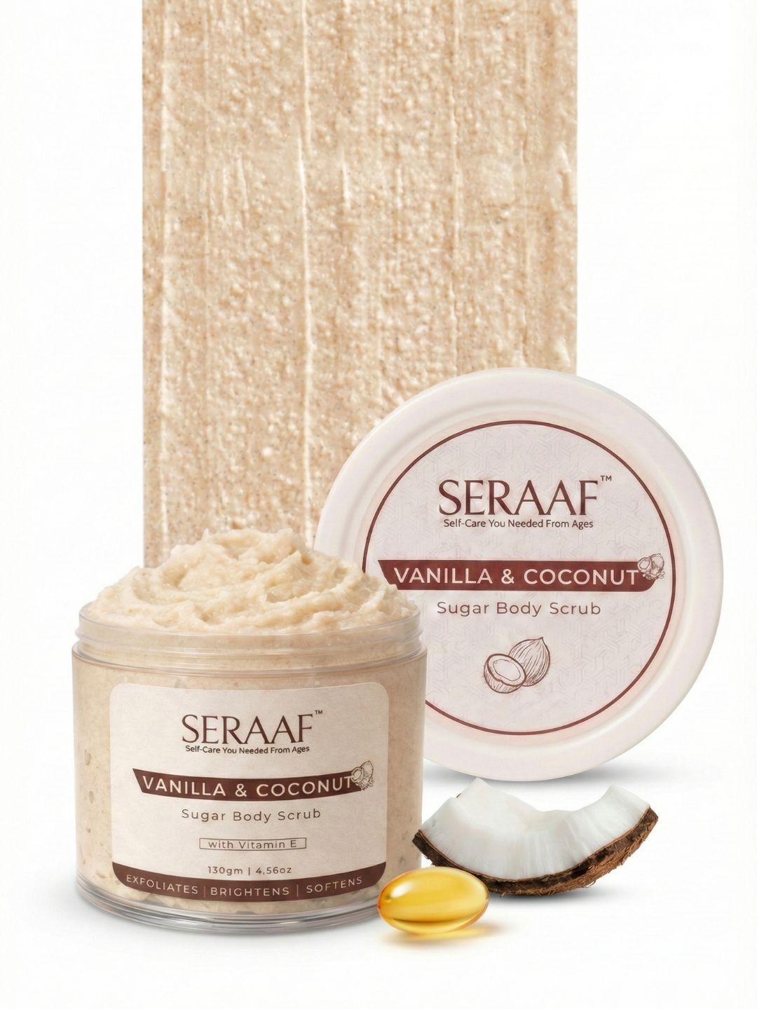 SERAAF Vanilla & Coconut Sugar Body Scrub - 130 g-picture-28