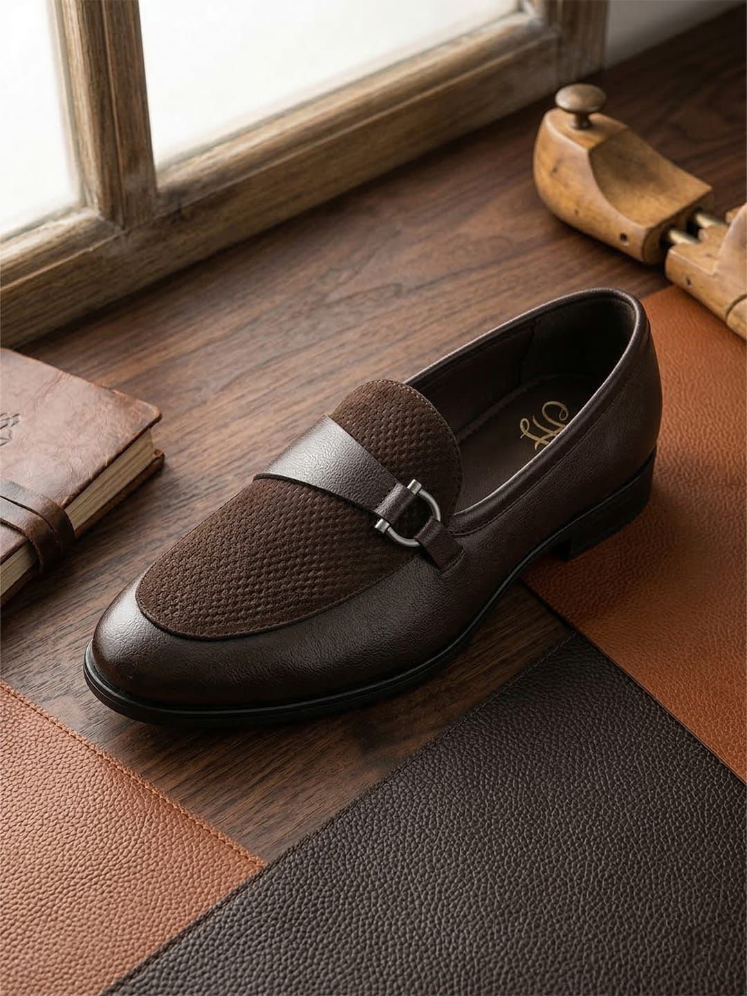 House of Pataudi Men Round Toe Formal Slip On-picture-51