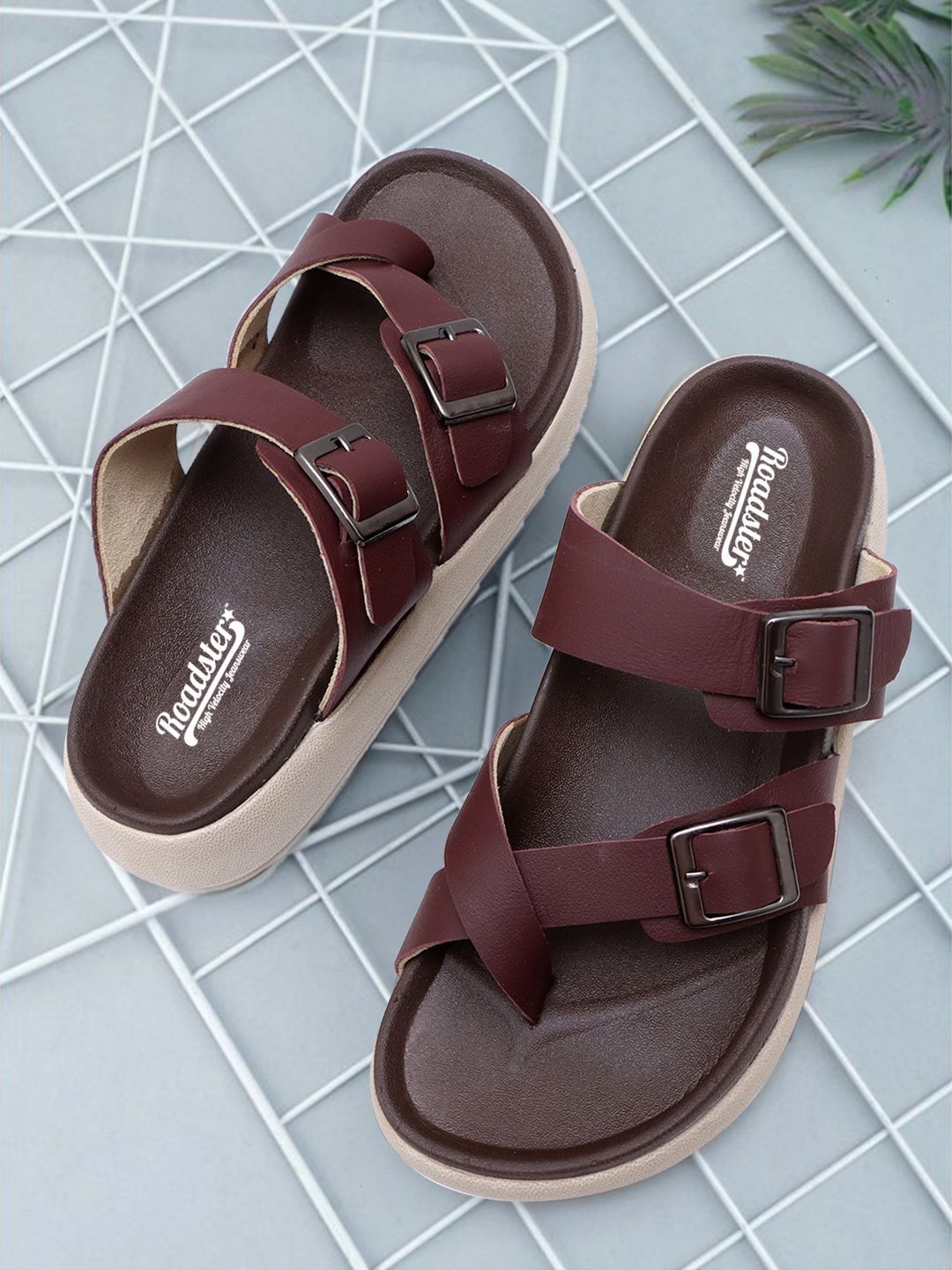 The Roadster Lifestyle Co Men Leather Sandals-image-40
