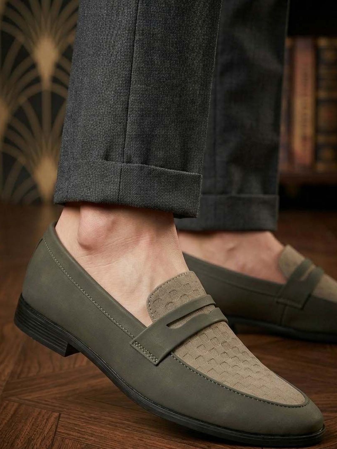 HERE&NOW Men Round Toe Slip-On Loafers Formal Shoes-picture-44